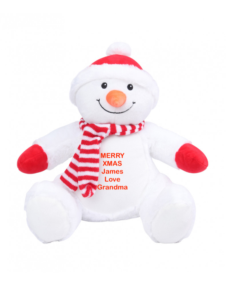 Personalised Snowman with Embroidered Message