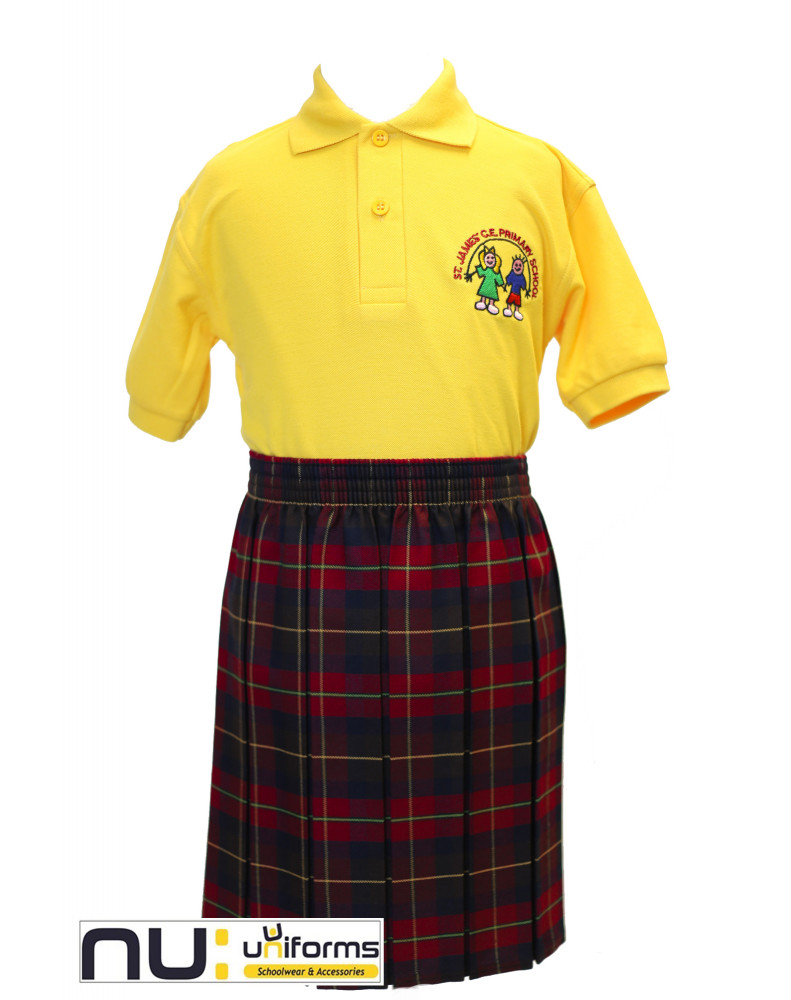 St James' C.E. Primary Tartan Elasticated Skirt 